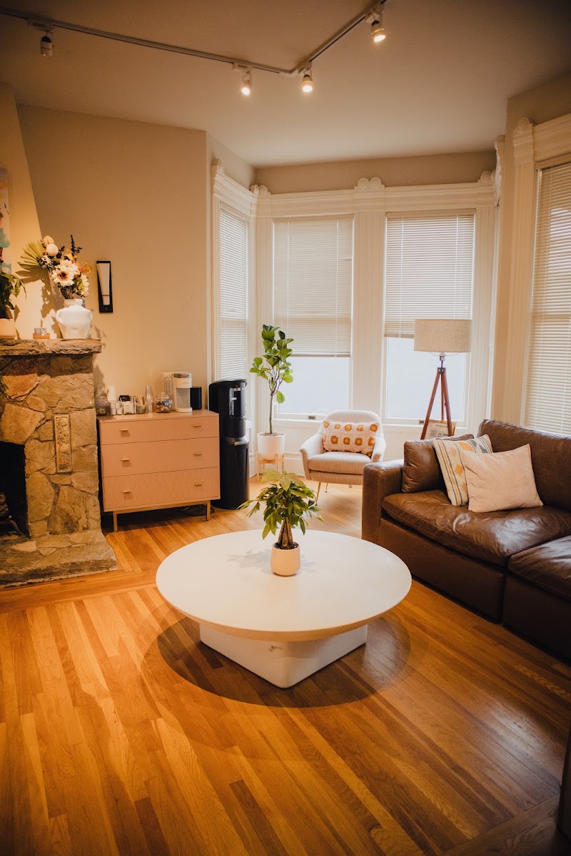 The welcoming reception area inside the Rella Aesthetics Napa clinic
