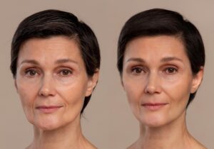 before and after Microneedling treatment